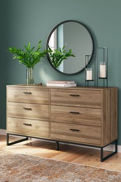 Deanlow Honey Dresser - Ornate Home Dresser Hombre, Dresser Room & Board Modern Furniture, Dressers Room & Board Modern Furniture, Industrial Bedroom Dressers, Modern Industrial Bedroom Design, Teen Dresser, Teen Bedroom Sets, Contemporary Dresser, Texture Metal