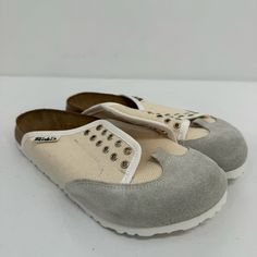 Nwob Birkenstock Women Shoe Birkis Montserrat Eu 38 Us 7 Lace Up Clog Colorblock New Shoes Laces Are Not Available Casual Beige Clogs With Cork-bed Midsoles, Casual Beige Clogs With Rubber Sole, Casual Beige Clogs With Cushioned Footbed, Casual Cream Leather Clogs, Casual Cream Clogs With Cushioned Footbed, Casual Clogs With Round Toe For Everyday, Casual Beige Clogs With Textured Footbed, Casual Round Toe Clogs For Everyday, Casual Beige Slip-on Clogs