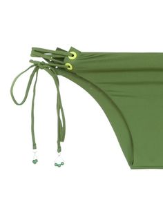 Amir Slama Biquíni Tomara Que Caia Com Amarração - Farfetch Green Triangle Top Swimwear With Drawstring, Green Summer Swimwear With Drawstring, Green Drawstring Swimwear For Summer, Green Swimwear With Side Ties For Pool, Green Tie-side Swimwear For Pool, Green Tie-side Bottom Swimwear For Pool, Green Swimwear With Side Ties For Beach, Fitted Olive Swimwear For Summer, Green Lace