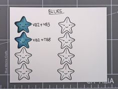 a piece of paper that has some stars on it