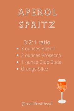 Aperol Spritz! Aperol Spritz recipe! The perfect spring cocktail or summer cocktail. A crisp and refreshing cocktail for a warm day. This classic aperol sprtiz recipe is quick and easy with little mess! Apperal Spritz Recipe, Spritz Drink, Aperol Spritz Recipe, Spring Cocktail, Spritz Recipe, Refreshing Cocktail, Refreshing Drinks Recipes, Boozy Drinks, Mixed Drinks Recipes