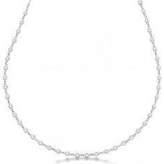 Diamonds by The Yard Eternity Necklace in 14k White Gold (3.04ct) - Allurez.com Diamonds By The Yard, Eternity Necklace, Diamond Necklaces, Necklace Diamond, Tennis Necklace, Station Necklace, Fine Jewelry Collection, Diamond Pendant Necklace, Unique Necklaces