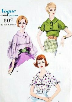 Sewing Vintage, Sewing Blouses, Dress Making Patterns, Blouse Pattern Sewing