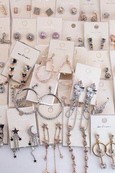 Wholesale jewelry lots. High quality assorted crystal earrings pack. Small to big sizes earrings mixed as pictures. Those are well designed for high end department stores or global fashion companies retail priced at $18 to $65 per pair. Pictures are examples of styles and many of them will be in the pack. No duplicate styles and all brand new. Each pieces are one of kind styles that can't be found in the markets. There are so many things you can do with those styles. Resell, display for fashion Trendy Silver Crystal Earrings, Trendy Crystal Earrings With Sparkling Details, Trendy Sparkling Crystal Earrings, Trendy Crystal Earrings As Gift, Trendy Crystal Earrings For Gifts, Trendy Bling Crystal Earrings For Gifts, Crystal Costume Jewelry Earrings For Gifts, Pair Pictures, Big Pearl Earrings