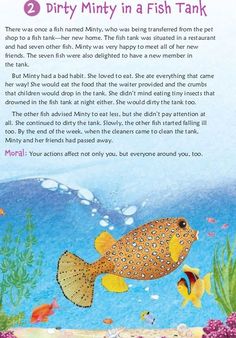 a book with an image of a fish in the water and words describing how to use it