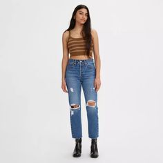 Wedgie Straight Fit Women's Jeans - Medium Wash | Levi's® US Jeans Wedgie, Vintage Levis Jeans, Jeans Color, Levi's Jeans, Levis Jeans, Ripped Jean, Colored Jeans, Cropped Jeans, Women's Jeans