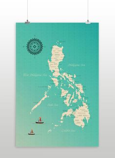 "CMANGO Design Map of the Philippines Map Of The Philippines, Philippine Art, Illustrated Map, Custom Map, Archipelago, Capital City, The Philippines, Manila, Philippines