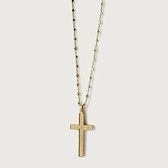 Rachel's Worth 18K Gold Vermeil Cross Necklace Classic Engraved Crucifix Cross Necklace, Everyday Classic Cross Pendant Necklace, Classic Everyday Cross Pendant Necklace, Everyday Spiritual Cross Pendant Necklace, Classic Everyday Cross Necklace, Yellow Gold Crucifix Necklace Tarnish Resistant, Classic Gold Crucifix Cross Necklace, Yellow Gold Tarnish-resistant Crucifix Necklace, Tarnish Resistant Yellow Gold Crucifix Necklace