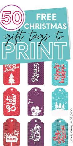 the 50 free christmas gift tags to print