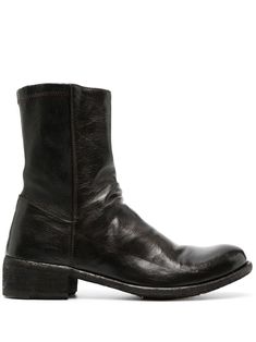 Find OFFICINE CREATIVE Zipped Leather Boots on Editorialist. black buffalo leather round toe side zip fastening flat rubber sole Men’s Leather Boots, Black Leather Boots Men, Guidi Boots, Leather Boots Men, Leather Boots For Men, Leather Boots Brown, Boots Men Outfit, Black Boots Men, Creative Shoes