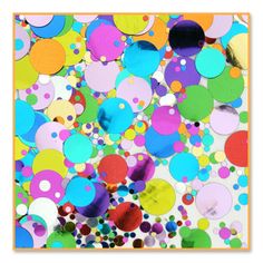 an abstract painting with lots of different colored circles