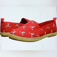 Only A Few Pairs Left, Please Ask For Size Before Purchase, Women's Sizes S,M,L,Xl, New With Tags! Low-top Espadrilles For Beach In Summer, Casual Red Flat Espadrilles, Casual Low-top Espadrilles For Beach, Casual Espadrilles For Vacation, Casual Summer Espadrilles For Outings, Casual Summer Espadrilles, Casual Low-top Espadrilles For Vacation, Casual Flat Espadrilles For Spring, Casual Flat Spring Espadrilles