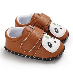 Baby Unisex Panda Cute Non-Slip Flats Wholesale Baby Shoes Suppliers - PrettyKid Cute Non-slip Booties For Playtime, Cute Brown Round Toe Slippers, White Casual Slippers For Playtime, Casual Non-slip Slip-on Booties, Playful Non-slip Slippers For Playtime, Cute Flat Slippers With Soft Sole, Cute Brown Booties For Playtime, White Non-slip Slippers For Playtime, Brown Non-slip Slippers For Spring