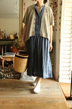 Bookworm Style, Hemp Fashion, Creative Clothes, Mori Fashion, Mori Kei, Cute Outfits With Jeans, Natural Clothing, Linen Fashion