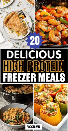 If you are following a high-protein diet. These are 20 easy and delicious high-protein recipes you can freezer or quickly reheat. #freezer #meals #highprotein Vegetable And Protein Dinners, High Protein Stew, Freezer Meals Make Ahead Healthy, Protein Freezer Meals, Easy Reheatable Meals, Meals You Can Freeze And Reheat, High Protein Meals For Fat Loss, High Protein Freezer Meals, High Protein Easy Meals