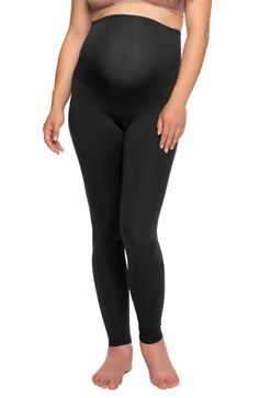 A stretchy belly panel brings comfy support to velvety-soft, light-compression leggings that are sure to be a favorite throughout all three trimesters. Pack of two assorted pairs 27" inseam; 8" leg opening; 14 1/2" front rise; 17" back rise (size Medium) Over-the-bump waistband 88% polyester, 12% elastane with 80% nylon, 20% elastane contrast Machine wash, tumble dry Imported Fitted Bump Friendly Leggings, Bump Friendly Fitted Leggings, Bump Friendly Black Leggings For Pilates, Black Bump Friendly Leggings For Pilates, Maternity Bump Friendly Fitted Leggings, Maternity Stretch Leggings, Bump Friendly Stretch Leggings, Full Length Stretch Leggings Bump Friendly, Fitted Black Bump Friendly Leggings