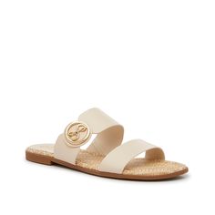 Sam & Libby-Tamora Sandal A simple style is a summertime necessity! That's why we're reaching for the Tamora sandals from Sam & Libby. The double strap design and metallic emblem adds a chic touch to a casual slide silhouette. Beige Double Strap Footbed Sandals For Summer, Beige Footbed Sandals With Adjustable Strap For Summer, Beige Adjustable Strap Footbed Sandals For Summer, Adjustable Beige Slide Sandals, Summer Beige Sandals With Adjustable Strap, Beige Double Strap Sandals For Summer, Chic Summer Double Strap Footbed Sandals, Summer Slides With Adjustable Single Toe Strap, Beach Slides With Adjustable Single Toe Strap