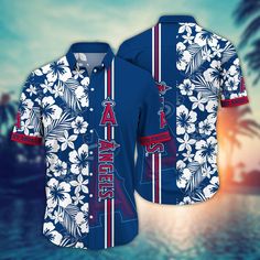 MLB Los Angeles Angels Hawaiian Shirt Swing Into Summer For Sports Fans  It’s the perfect combination of Hawaiian style and MLB fandom. These unique MLB Hawaiian shirts are a must-have for football enthusiasts. Show your team spirit in a fun and tropical way by the beauty of Hawaii. Made from high-quality materials, they provide comfort... Flower Hawaii, Hawaiian Outfit, Los Angeles Angels, Hawaiian Style, Aloha Shirt, Hawaii Shirt, Tropical Vibes, Hawaiian Shirts, New Wardrobe