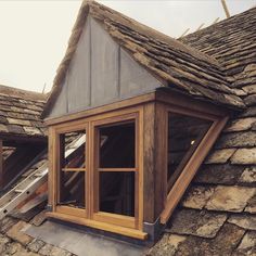 a window on the roof of a house