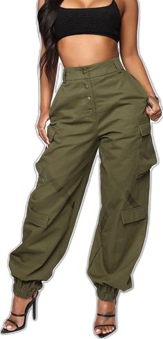 Fall Streetwear Bottoms With Buttons, Trendy High Waist Cargo Jeans With Button Closure, Baggy Mid-rise Bottoms With Button Closure, Baggy Utility Bottoms For Fall, Non-stretch Mid-rise Cargo Pants With Pockets, Fall Utility Cargo Pants With Button Closure, Fall Utility Baggy Bottoms, High Waist Fall Cargo Jeans, High Waist Cargo Jeans For Fall