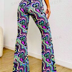 Reflective Allover Print Flare Leg Graphic Pants Nwt Size Xs Graphic Pants, Sequin Flare Pants, Old Navy Boots, Graphic Pant, Tactical Cargo Pants, Ribbed Flares, Boot Cut Leggings, Slim Straight Pants, Athleta Leggings