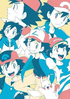 This is an Ash Ketchum Fan Art from the pokémon anime, credits are given to the owner. Ash Ketchum Fan Art, Pokémon Anime, Pokemon Room, Pokemon Champions