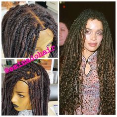 "Have you ever wanted protective braided Hairstyles, that Save your Edges, while at the same time saving you time, money and getting you ready in a matter of minutes? Braided Wigs by Eminadohair tick all the boxes. QUALITY GUARANTEED. Having Alopecia/hair loss can cause a lot of anxiety, sadness and loss of confidence for its sufferers. A quality braided wig from Eminadohair will restore their confidence and give them the opportunity to still wear their favourite braid styles.                                                             WIG SPECIFICATION ✄Lisa Bonnet Inspired locs. Browns ✄full lace wig ✄Weighs about 1.2kg ✄Fully hand made to make you stand out. WHAT PEOPLE SAY \"Absolutely gorgeous! so many compliments. Thank you\" \"Perfect, very natural looking will order again! \" \"I l Lisa Bonnet, Blue Box Braids, Faux Locs Wig, Dread Wig, Red Roots, Wig For Black Women, Box Braid Wig, Braided Wigs, Braided Wig