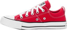 Casual University Red Sneakers For Sports, Red Cotton Converse Sneakers, Casual University Red Sneakers, Casual Red Cotton Sneakers, Mid Sneakers, Chuck Taylor All Star, Chuck Taylor, All Star, Red White