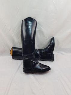 Rare vintage riding women's boots in retro style for special ladies. Vintage black leather western boots with round toe. Horse boots very comfortable. Designer boots for women. Vintage boots will complement any of your looks. Vintage over the knee tall boots. Handmade high boots are always elegant boots. These burgundy boots are very nice. In a single copy. Original 90s style. Limited edition. Good condition. I can send additional photos upon request. I can send additional photos upon request. M Classic Wide Calf Knee-high Boots For Riding, Winter Riding Knee-high Boots With Round Toe, Wide Calf Full Length Winter Boots, Wide Calf Knee-high Riding Boots, Wide Calf Riding Knee-high Boots For Winter, Black Wide Calf Knee-high Boots For Riding, Classic Black Knee-high Riding Boots, Black Knee-high Moto Boots For Riding, Black Knee-high Moto Riding Boots