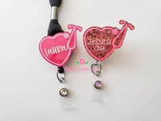 Heart Stethoscope Badge Reel Heart Stethoscope Badge Reel is the perfect way to bring style to your badge reel. They also make a great gift for Nurses, Nurse Practitioners, CRNAs, Occupational Therapists, or anyone who is in the medical field. The badge clearly displays the tittle of your choice. This listing is for 1 Stethoscope Heart Badge Reel. You can choose to have the glitter or vinyl heart. It is then personalized with your title and then, sealed for smooth and flawless finish.  In person Novelty Pink Personalized Badge Reel, Novelty Personalized Pink Badge Reel, Pink Personalized Novelty Badge Reel, Personalized Pink Novelty Badge Reel, Personalized Pink Novelty Badge Holders, Personalized Badge Reel For Valentine's Day Gift, Personalized Pink Badge Holders For Gifts, Customizable Adjustable Pink Badge Reel, Customizable Adjustable Pink Badge Holders