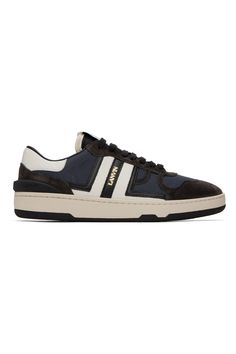 Lanvin: Gray Clay Sneakers | SSENSE Suede Sneakers, Lanvin, Navy And White, Calf Skin, Perfect Clothing, Mesh, Navy, Outfit Accessories, Sneakers