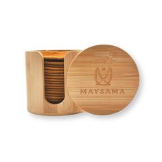 a wooden box with an open lid and the word mayosna written on it