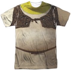 a t - shirt with an image of a man's chest and belt on it