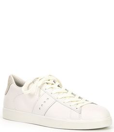 ECCO Women's Street Lite Retro Lace-Up Leather Sneakers | Dillard's Ecco Shoes, Retro Shoes, Women Street, Golf Shoes, Dillard's, White Sneakers, Tanning, Leather Sneakers, Hiking Boots