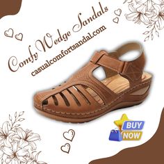 Elevate your style and comfort with our Comfy Wedge Sandals! 👡🌟 These sandals offer the perfect blend of fashion and support, featuring stylish wedge heels and cushioned insoles. Whether you're stepping out for a special occasion, enjoying a summer day, or just want to make a statement, these sandals are a must-have. Elevate your footwear game – order yours now! #WedgeSandals #EffortlessChic #StylishComfort #EverydayEssentials #FashionInspiration #UpgradeYourFootwear #ComfortableWedges Comfy Wedges Sandals, Comfortable Wedges, Better Posture, Stylish Sandals, Stepping Out, Wardrobe Style, Comfortable Sandals, Effortless Chic, Fashion Today