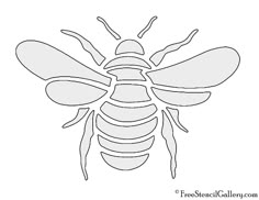 a bee that is drawn in the shape of a honeybee with wings and antennae