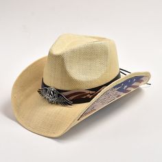 Embrace the Spirit of the West with Our Stylish Cowboy Hat Step out in style with our New Straw Western Cowboy Hat, a versatile accessory designed for both men and women. Whether you're heading to the beach, a party, or simply enjoying a sunny day, this hat combines functionality with fashion. The hat's vintage charm and modern appeal make it an essential addition to your wardrobe. Product Features Material: Crafted from high-quality paper straw, ensuring a lightweight and breathable experience. Adjustable Hats For Rodeo, Western Straw Cap Hat For Outdoor, Western Straw Cap For Outdoor, Western Style Straw Cap For Outdoor, Western Style Straw Cap For Outdoors, Adjustable Sun Hat Cap For Kentucky Derby, Summer Rodeo Cap-style Sun Hat, Summer Rodeo Sun Cap, Adjustable Americana Hats For Country Events