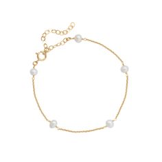 This bracelet features freshwater pearls hand strung along a delicate chain. A dainty and adorable bracelet that looks equally great worn layered or solo. DETAILS available in 14kt gold fill or sterling silver 6 inches long with a 2 inch extender can be worn 6 to 8 inches long Dainty Gold Chain Bracelet With Pearl Charm, Adjustable Dainty Pearl Drop Bracelet, Dainty Adjustable Beaded Bracelets With Pearl Chain, Dainty Adjustable Pearl Drop Bracelet, Dainty Adjustable Bracelet With Pearl Drop, Dainty Gold-plated Pearl Chain Bracelet, Dainty Gold Bracelets With Pearl Chain, Dainty Pearl Drop Bracelet, Dainty Pearl Drop Jewelry