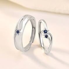 Engravable Matching Stars Rings for Him and Her Promise Ring For Couples, Couple Promise Rings Matching Set, Promise Rings Matching, Promise Rings Set, Cheap Promise Rings, Couple Rings Gold, Rings For Him And Her, Star Rings, Matching Promise Rings