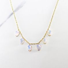 Ahurani Opal Necklace Goddess Of Water, Chain Loop, Metallic Foil, Opal Necklace, Ribbon Bows, Chain Styles, Persian, Solid Gold, Color Variations