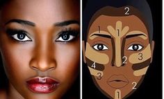 Comp Makeup, Face Makeup Guide, Lipstick Colours, Dark Skin Makeup Tutorial, Makeup Practice, Contour Tutorial, Natural Glam Makeup, Beginners Eye Makeup