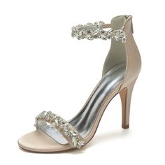 Category:Wedding Shoes,Sandals; Upper Materials:Satin; Embellishment:Crystal; Heel Type:Stiletto; Gender:Women's; Toe Shape:Pointed Toe; Type:Bridal Shoes; Style:Minimalism; Heel Height(inch):4-5; Outsole Materials:Rubber; Closure Type:Zipper; Listing Date:02/27/2023; Production mode:Self-produce; 2024 Trends:Sparkling Shoes,Bling Bling; Foot Length:; Foot Width:; Size chart date source:Provided by Supplier.; US Size:null; UK Size:14.5; EU Size:50 Rhinestone Wedding Sandals, Sparkling Shoes, Wedding Shoes Sandals, Sparkle Shoes, Mid Heel Shoes, Bling Shoes, Crystal Shoes, Wedding Dress Shoes, Wedding Sandals