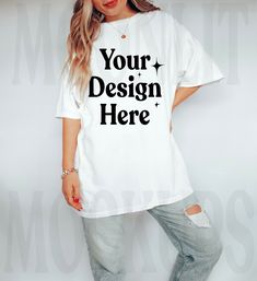 Customizable Oversized Crew Neck T-shirt, Oversized Graphic Tee With Custom Print, Customizable White Cotton Shirt, Customizable Oversized Casual T-shirt, White Short Sleeve Sublimation Design Shirt, Customizable Oversized T-shirt For Streetwear, Oversized Short Sleeve Shirt With Branding, Custom Print Sublimation Design In White With Relaxed Fit, Relaxed Fit White Sublimation Design With Custom Print