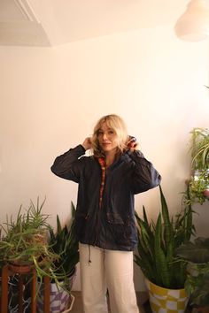 "DETAILS:: //  Vintage 1970s denim hooded jacket. snap button closures. Pockets at sides. 1 pocket on right arm. drawstring bottom hem. plaid patterned hood and wrist cuffs. good vintage condition, light wear. no holes or stains.  Valley Co 100% Cotton 1 XL 1 XXL check measurements below and choose from drop down menu.  Check the measurements and model information to see if this would be a good fit for you!  Measurements are taken flat in inches and doubled at the bust, waist and hips. On some p Hooded Denim Jacket For Fall Outdoor, Plaid Cotton Hooded Jacket For Fall, Hooded Plaid Outerwear For Spring, Plaid Denim Outerwear For Fall, Urban Denim Hooded Jacket For Fall, Retro Long Sleeve Hooded Jacket For Fall, Retro Hooded Jacket With Pockets For Fall, Plaid Denim Outerwear With Pockets, Retro Cotton Hooded Outerwear