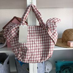 Kid Open Cloth Tote, I Believe Reversible Bc Has Shearling Pink Interior, Cloth, Bow Knots, So Chic, I Think Could Work For A Smaller Bag For Adult Too, Rosey Dusty Pink Spring Picnic Cotton Bag, Cute Cotton Shoulder Bag For Spring, Casual Plaid Bag With Adjustable Strap, Casual Spring Picnic Bags, Spring Picnic Casual Bags, Gingham Bags For Daily Use In Spring, Spring Gingham Bag For Daily Use, Spring Gingham Bags For Daily Use, Casual Plaid Shoulder Bag With Adjustable Strap