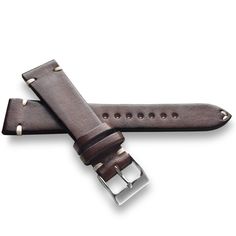 These straps are part of our Artisan collection. Crafted from thick top-grain leather, each strap is individually 'hand-distressed', meaning that we treat the edges of the strap to give them a natural patina along the edges and sides. This way you can have that beautiful look of a vintage,  well-worn leather item on a brand new strap. It is a great choice if you are looking to add or compliment a rustic vintage look to your watch.  Size: 22x18mm 20x16mm Length: 114m/75mm  Fits on wrists of appro Adjustable Leather Watch Strap, Rectangular Leather Strap Watch Accessories, Rectangular Leather Bracelet For Everyday Use, Adjustable Leather Rectangular Watch Accessories, Everyday Rectangular Leather Bracelet, Vintage Brown Leather Strap Watch Accessories, Classic Leather Watch Strap, Classic Leather Strap Bracelet For Everyday Use, Classic Leather Bracelet For Everyday