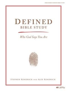 the book cover for defined bible study who god says you are