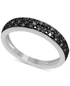 in stock Black Wedding Band, Pave Diamond Band, Black Diamond Engagement, Black Diamond Ring Engagement, Pave Band, Sterling Silver Bands, Silver Band, Cute Jewelry, Pave Diamonds