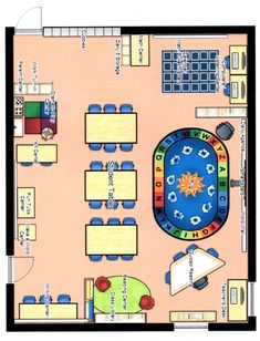 the floor plan for a children's playroom