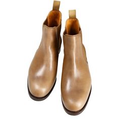 WOMEN'S CHELSEA BOOTS IN NATURAL CHROMEXCEL Classic Fall Boots In Vegetable Tanned Leather, Classic Vegetable Tanned Leather Boots For Fall, Beige Plain Toe Boots With Leather Sole, Classic Plain Toe Boots For Galas, Classic Beige Ankle Boots, Classic Beige Boots With Leather Sole, Classic Beige Boots With Suede Lining, Classic Ankle Heeled Boots With Leather Sole, Classic Beige Almond Toe Boots